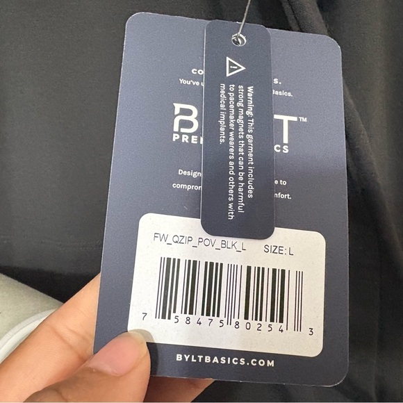 BYLT Elite Fairway Pullover Jacket Stretch Performance Mens Black Golf SZ L NEW - Picture 3 of 10